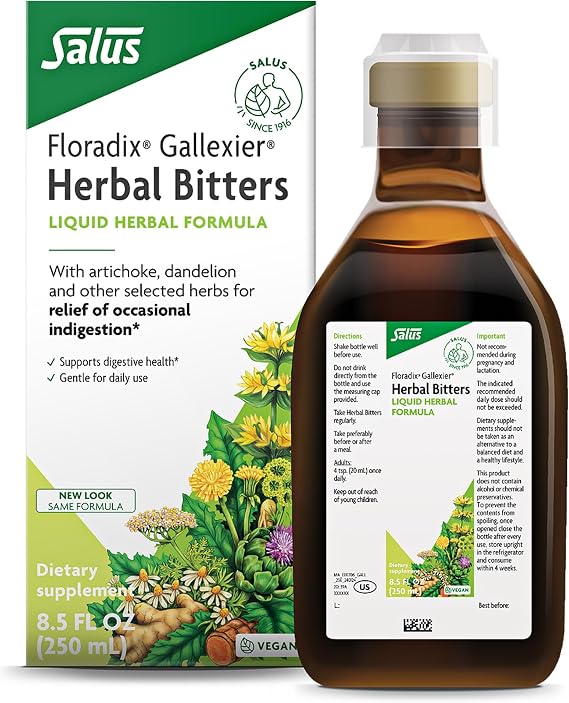 Floradix Gallexier Herbal Bitters, Digestive Support, Vegan, 8.5 fl oz