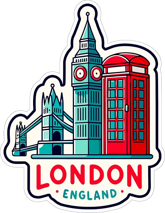London England Waterproof Vinyl Sticker 4 Inch Decal