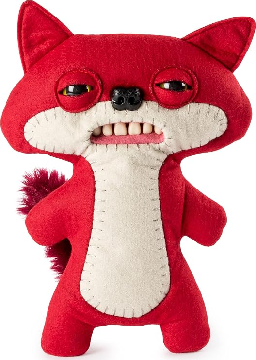 Fuggler Funny Ugly Monster, 9 Suspicious Fox (Red) Plush Creature with Teeth, for Ages 4 & Up