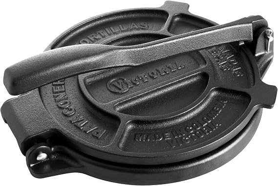 Victoria Tortilla Press for Mexican Tortillas Cast Iron 16.5 cm Colombian Pataconera Professional Roti Maker for Tacos Arepas Quesadillas Empanadas Patacones