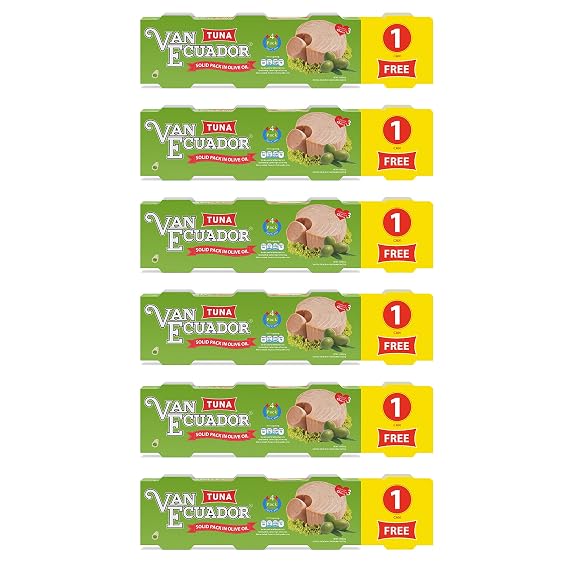 Van Ecuador Tuna in Olive Oil 4 cans X 3oz (6 Packages)
