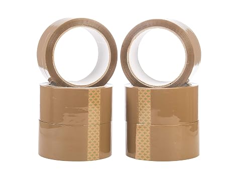GTSE Brown Packaging Tape, 1.88in x 72yd, 6 Rolls, Heavy Duty