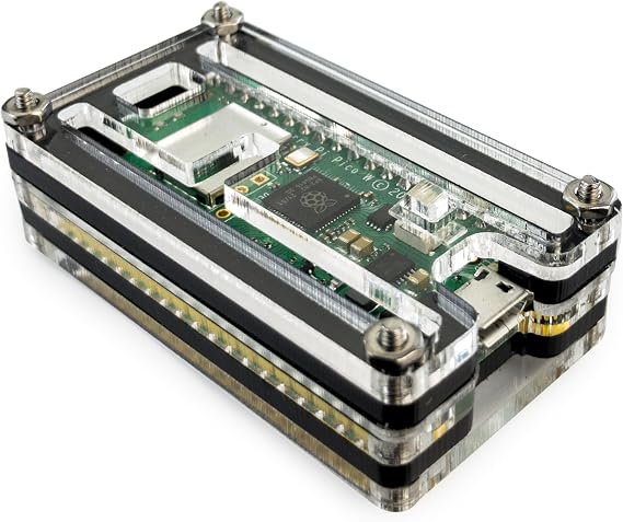 C4Labs Zebra Pico W Case for The Raspberry Pi Pico W/Pico 2 / Pico 2W - Single Pack