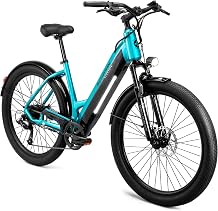 Schwinn Coston Hybrid Electric Bike for Adults, 20MPH Commuting eBike, Ride Up to 35-45 Miles on a Single Charge, 27.5-Inch Wheels, 7-Speed, Step-Thru or Step Over Aluminum Frame, Removable Battery