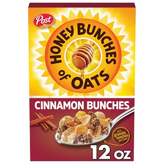 Honey Bunches of Oats Cinnamon Breakfast Cereal, 12 oz Box