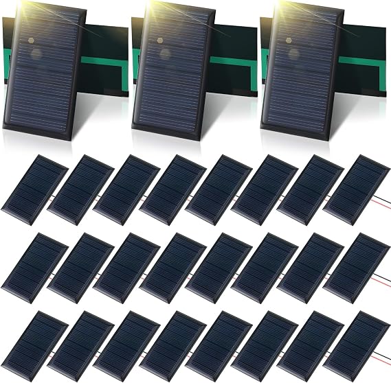 Retisee 30 Pcs Small Solar Panels Mini Polycrystalline Solar Cells