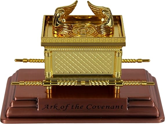 Holy Land Market Ark of the Covenant Replica - Medium Gold Cast Metal with Removable Top & Internal Storage