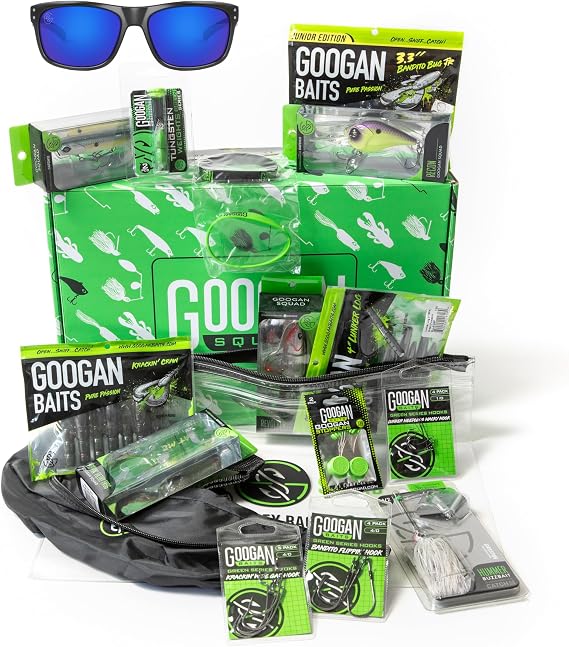 Googan Squad Mondo Kit Bass Fishing Lure Sets for Largemouth & Smallmouth Bass Includes Premium Tackle & Mystery Box Essentials
