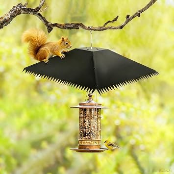 Squirrel Baffle for 4x4 Post, Metal Baffle for Bird Feeder Pole, Outdoor Squirrel Guard Proofing, Black 1 Pack