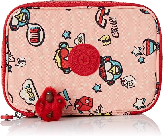 Kipling 100 PENS Pencil Cases, 21 cm, 1.5 liters, Multicolour (Monkey Play)