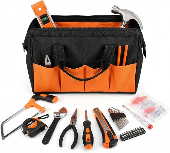 Household Tool Kit - Woman Tool kit for Home,Apartement,Dorm and Office.Starter Household Tool Set for Beginner,Women,New College (100pcs)