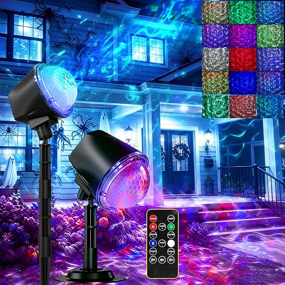 Christmas Ocean Wave Projector Light Outdoor,Halloween Water Effect Lamp