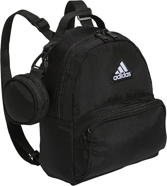 adidas Unisex's Must Have Mini Backpack, Small Size for Festivals and Travel Bag, Black/White, One