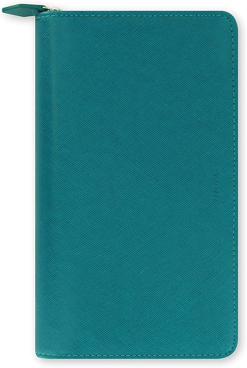Filofax Saffiano Personal Compact Zip Organiser - Aquamarine