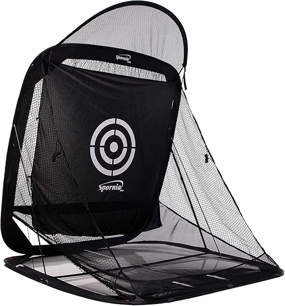 Spg-7 Golf Practice Net - Automatic Ball Return System w/Target Sheet, Two Side Barrier