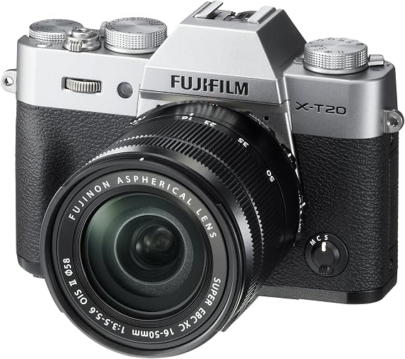 Fujifilm X-T20 Mirrorless Digital Camera w/XC16-50mmF3.5-5.6 OISII Lens-Silver