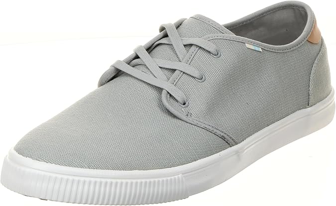 TOMS Womens Carlo Sneaker, Drizzle Grey Heritage Canvas, 10 US