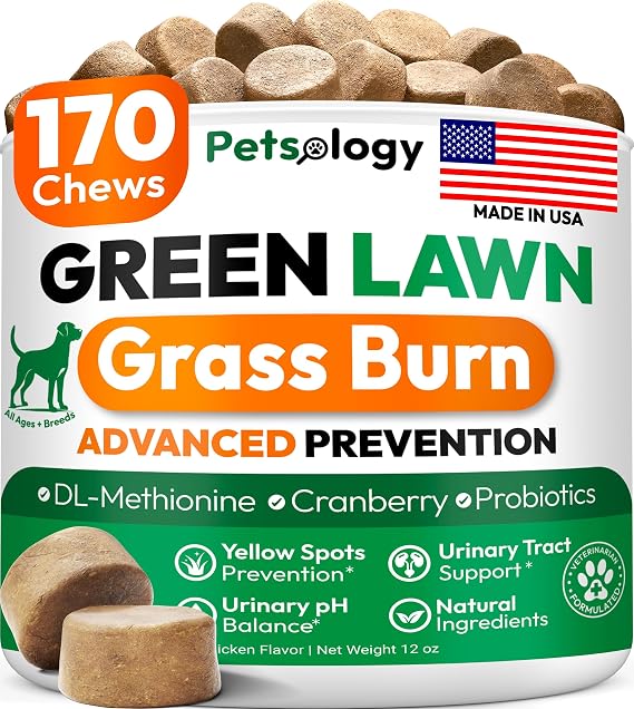 Dog Urine Neutralizer for Lawn - 170 Green Lawn Chews for Dogs - Gut Health
