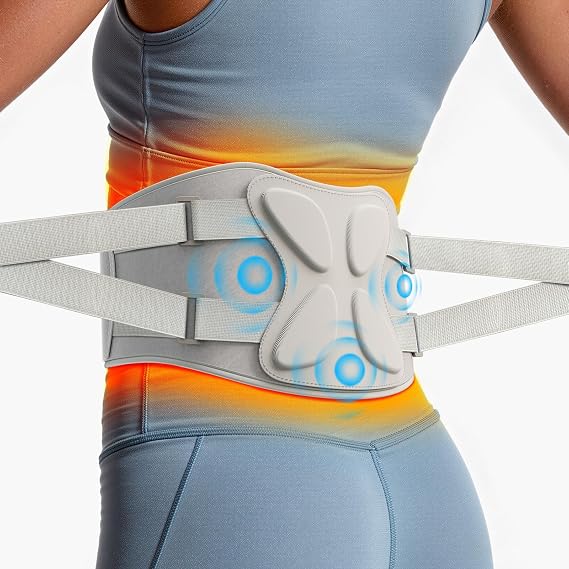 Lower Back Massager for Pain Relief, Portable Heating Pad for Back