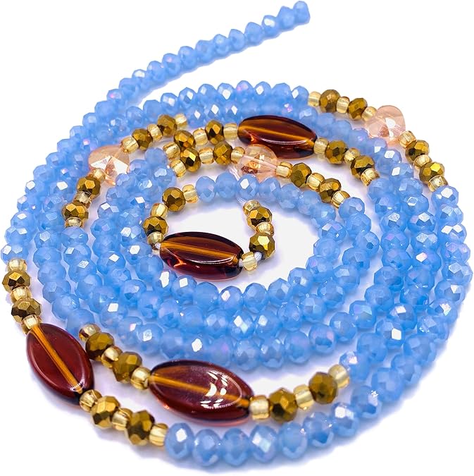 Statement Waistbeads, Crystal Waist Beads, African Waist Bead, Ghana Waist Beads, Waisted, Waist Beads 44"-45