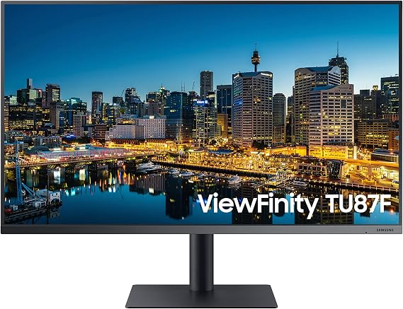 Samsung TU872 Series 32-Inch Viewfinity 4K UHD (3840x2160) Computer Monitor, Thunderbolt 3 Daisy Chain, HDMI, Display Port, Height Adjustable Stand, 3 Yr WRNTY (LF32TU872VNXGO)