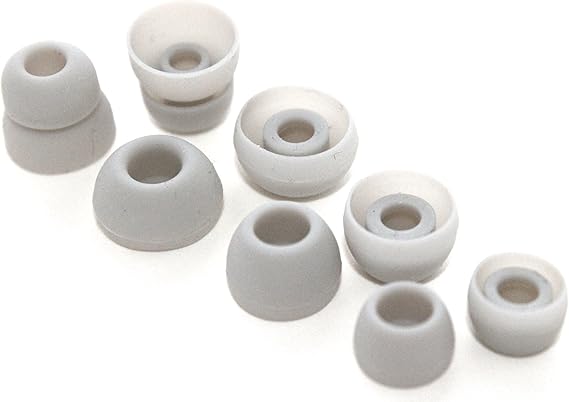 4 Pairs Replacement Eartips Earbuds Eargels Earpads for Powerbeats 2 Wireless Beats by dr dre (Gray)