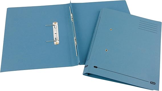 ELBA Spirosort Transfer Spring Files, 36mm Capacity Foolscap Blue - Pack of 25