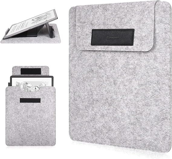 Caweet Protective Sleeve Case for 11 Kindle Scribe Fits Colorsoft 1st Gen & 3rd Gen 2025 Release, Premium PU Leather with Foldable Stand, Black