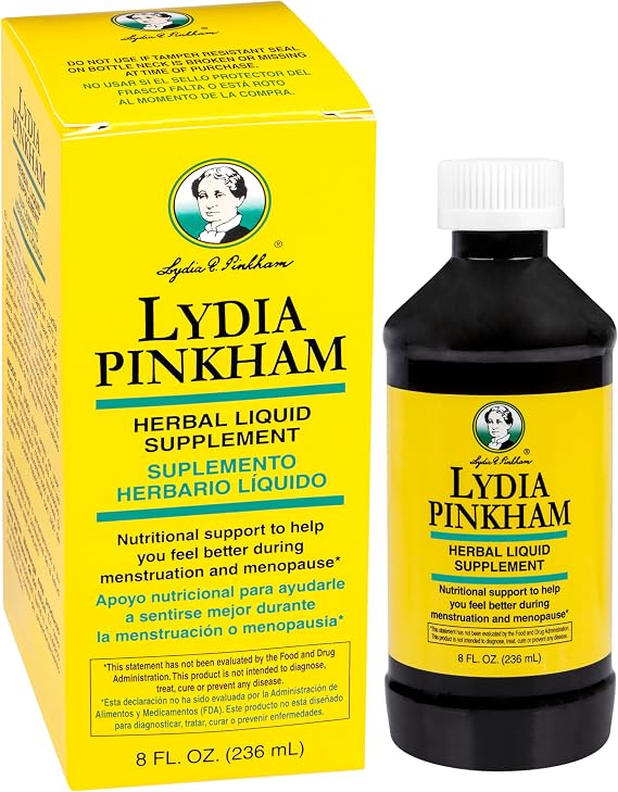 Lydia Pinkham Liquid Supplement for Menstruation & Menopause Support, 8oz
