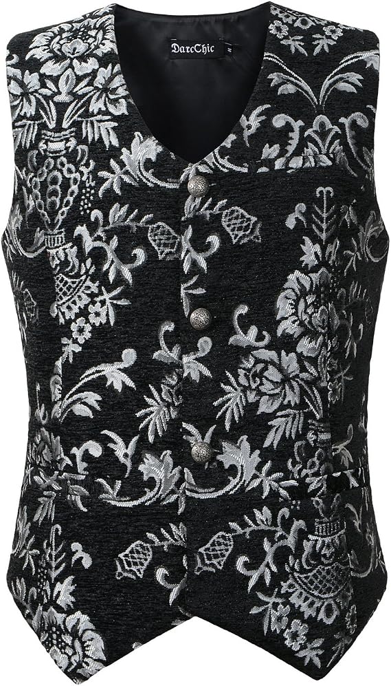 Mens Gothic Vest Waistcoat Steampunk Victorian