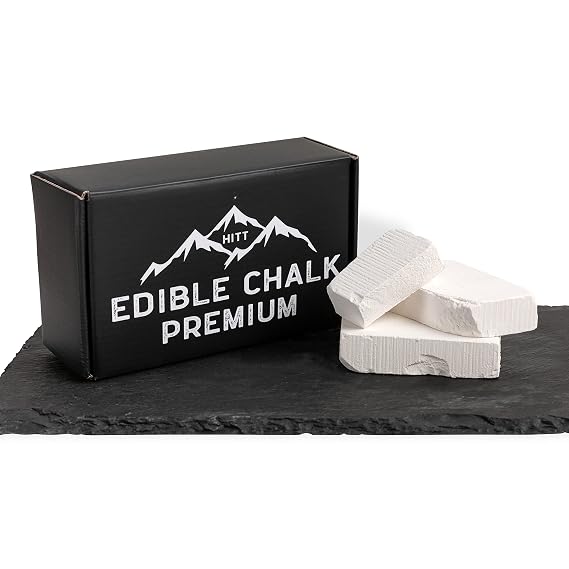 HITT Belgorod Edible Chalk, Crunchy White Chalk Chunks for Eating,7 oz/200g