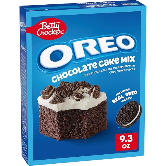Betty Crocker Oreo Chocolate Cake Mix, With Oreo Cookie Pieces, 9.3 oz