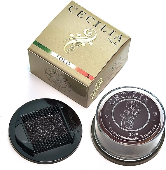CECILIA 'SOLO' Rosin for Viola, Rosin Specially Formulated Viola Rosin for Viola Bows with Included Rosin Spreader (Full Cake)