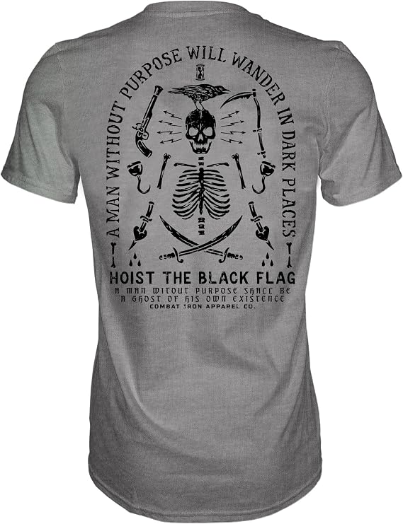 Combat Iron Men's Graphic T-Shirt - Hoist the Black Flag