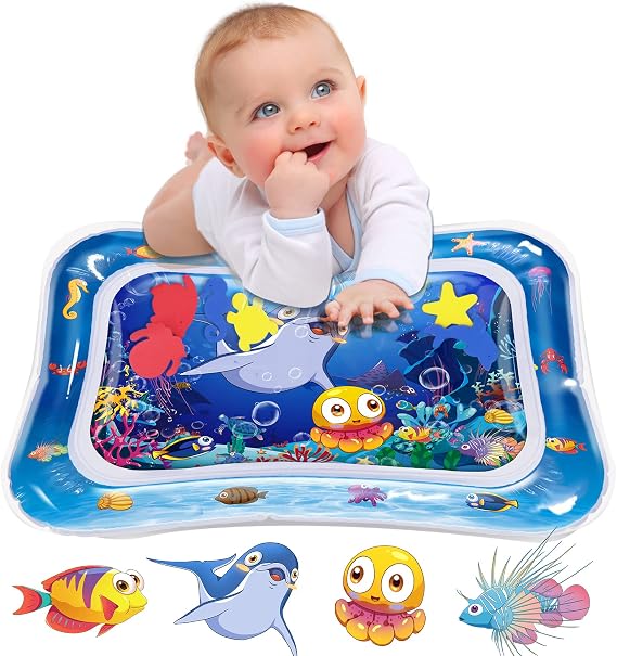 Infinno Tummy Time Mat Sensory Water Mat for Babies, Baby Toys for 3 6 9 12 Months Boys and Girls, Great Gift Idea of Baby Stuffs...