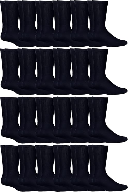 Yacht & Smith 24 PAIRS Mens & Womens Wholesale Bulk Sports Crew, Athletic Case Pairs Socks