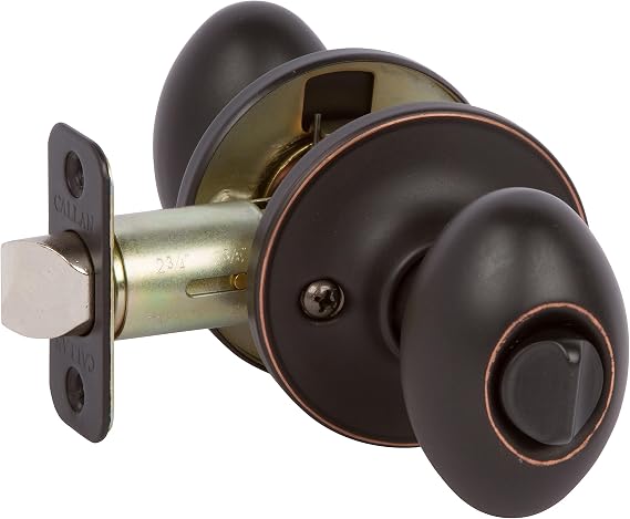 Delaney Callan Carlyle Privacy (Bed/Bath) Door Knob Edged Bronze