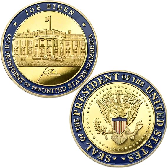 46th US President Biden Presidential White House 2021 Inauguration Novelty Challenge Coin