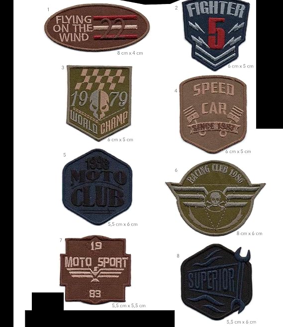 8 Embroidered Patches, for Ironing - REF.5149