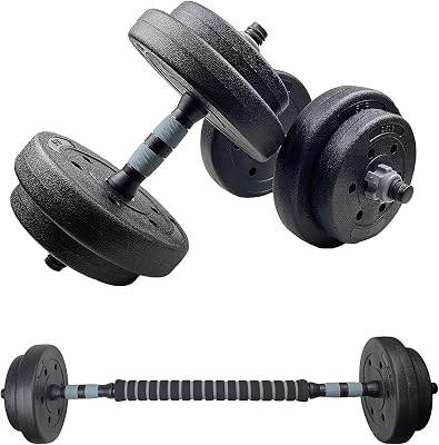 Adjustable Dumbells Barbell Weight Set, All in One Including a Barbell Connector for Home Office and Gym 20 LBS Set, 40 LBS Set, 60 LBS Set
