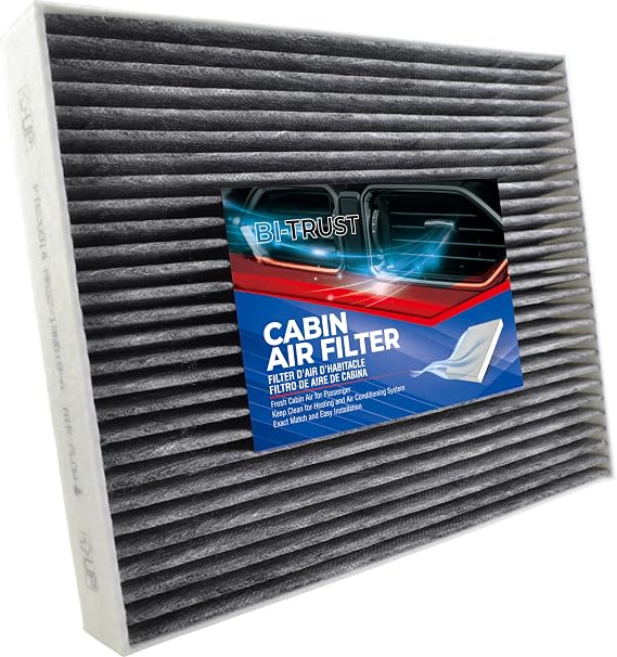 Cabin Air Filter, Replacement for Ford Bronco, Ranger, Trucks F-600 Super Duty, Passenger Compartment Air Filters, Compatible with Jayco Greyhawk, Seneca, Filtro de aire de cabina, BI-TRUST FTEC0014
