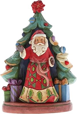 Enesco Jim Shore Heartwood Creek Santa with Tree Set