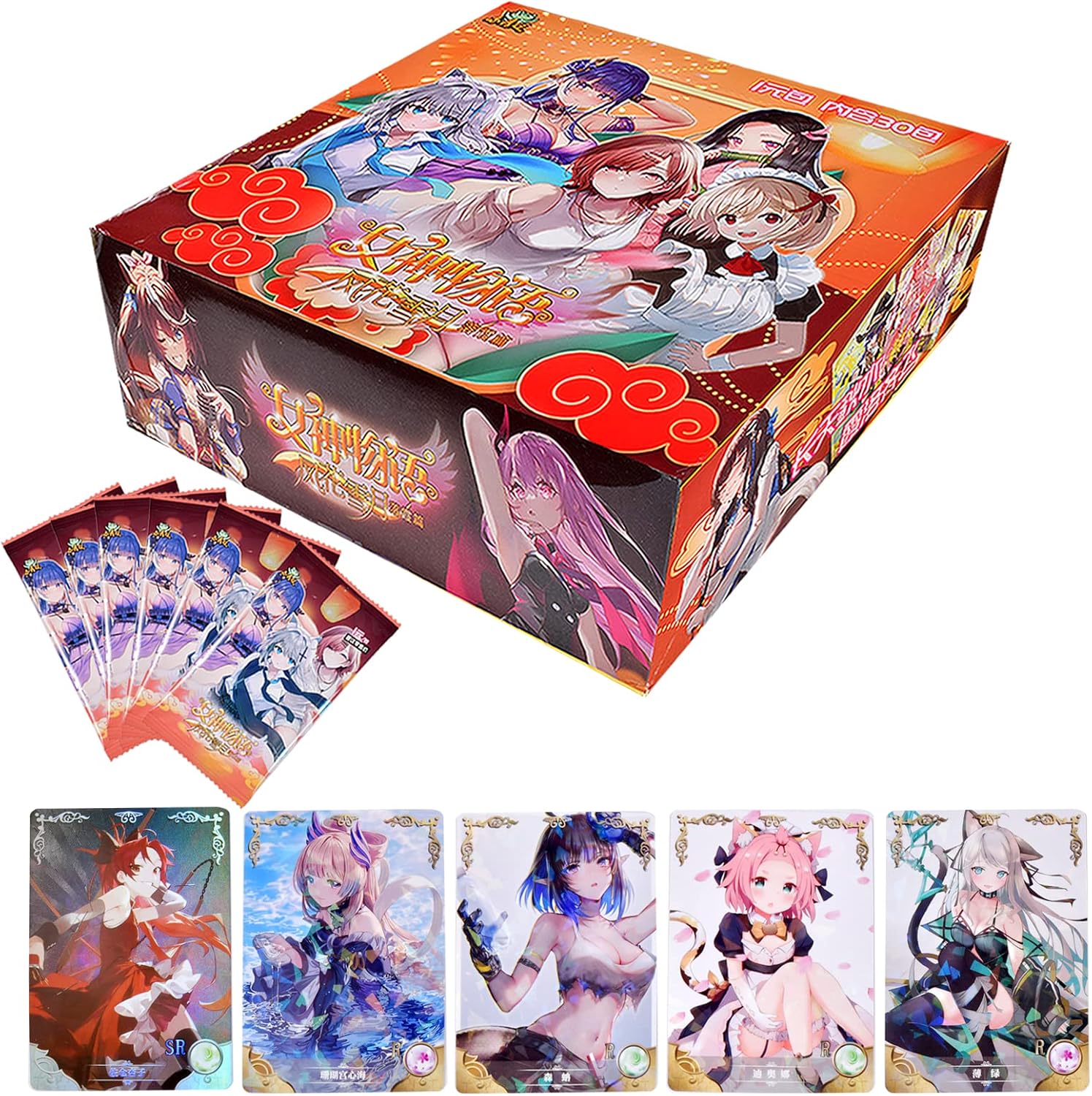 Anime Cards, 150 Anime Waifu Trading Cards, Anime Solitaire Trading Cards, Anime Girls Transaction Card 1 Yuan Set Series, Collection of Student Fans and Anime Enthusiasts