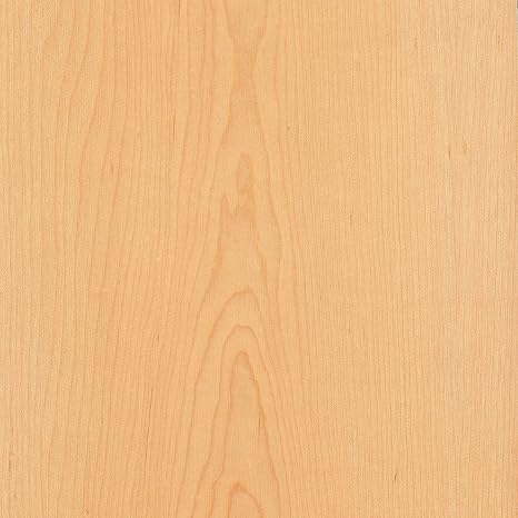 Wood-All Maple Wood Veneer Sheet, Plain Sliced/Flat Cut, 24x96, A Grade, 10 mil Peel and Stick PSA Backer