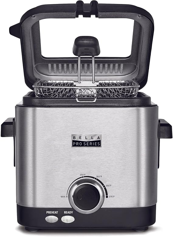 Bella Pro Series - 1.6-qt. Deep Fryer - Stainless Steel