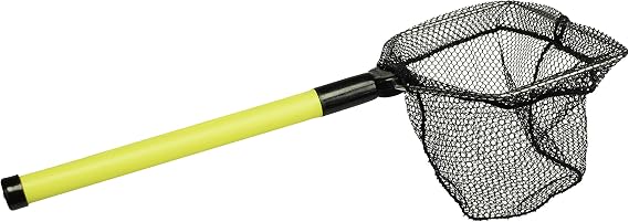 Ego Small & Compact Floating Fishing Net with Flexible Handle, High Strength Plastic, 18" Handle, 8" Mesh Bag Depth, Fishing Gear and Accessories