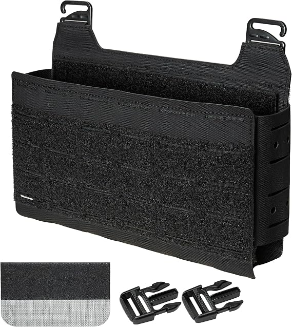 Tactical Front Panel for Vest Multi-Functional Pouch Open Design Hook and Loop for Easy Insert Magazine Pouch Attachment