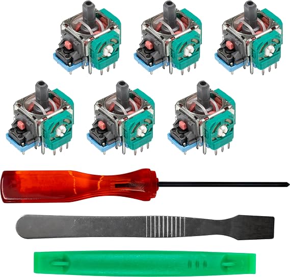 SOSS GAMING Genuine Analog Joysticks Repair Kit for PlayStation 4 and 5 - Fix Stick Drift, Broken, and Loose Joysticks on Dualsense and Dualshock 4 Controllers