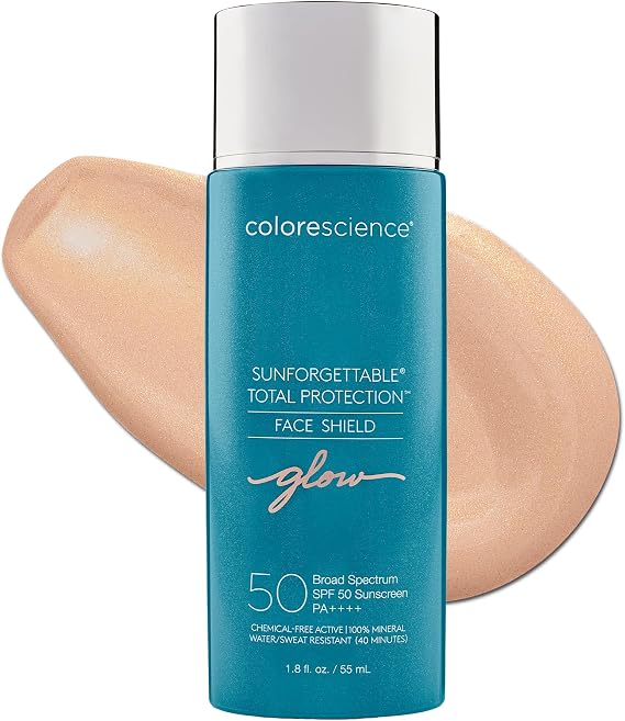 Colorescience Sunforgettable Total Protection Face Shield Glow SPF 50, Glow, 1.8 Fl Oz