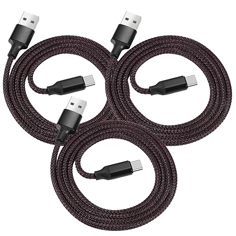 3-Pack/3FT USB-A to USB-C Charger Cable,Type C Charging Cable Nylon Braided for Huawei P20/P30,Samsung Galaxy S20 S11 S10 S9, LG,Sony XZ, Xiaomi,Google Pixel,and More